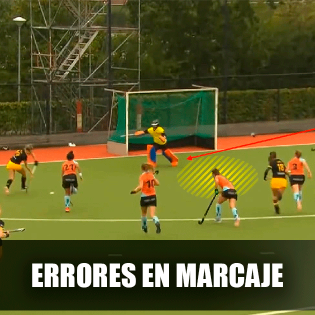 Defensa individual hockey hierba: error en el marcaje.