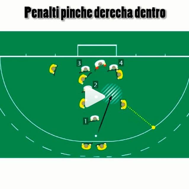 Córner corto hockey: desvío derecha dentro