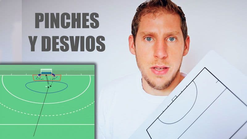 Jugadas de hockey sobre césped: pinches y desvíos.