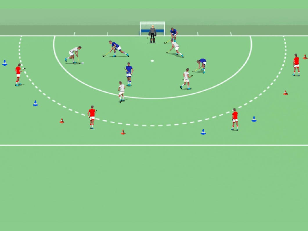 4vs4 + 4 con porterías en área discontinua